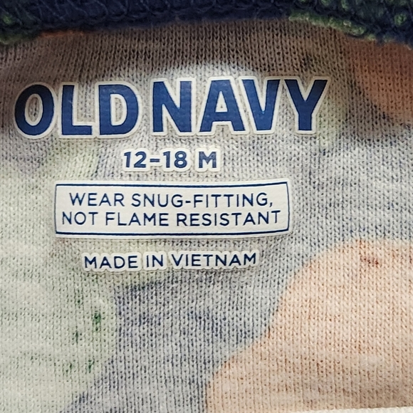 Old Navy short set pajamas Size 12-18 months Color royal blue and orange 🍊 - Picture 2 of 6